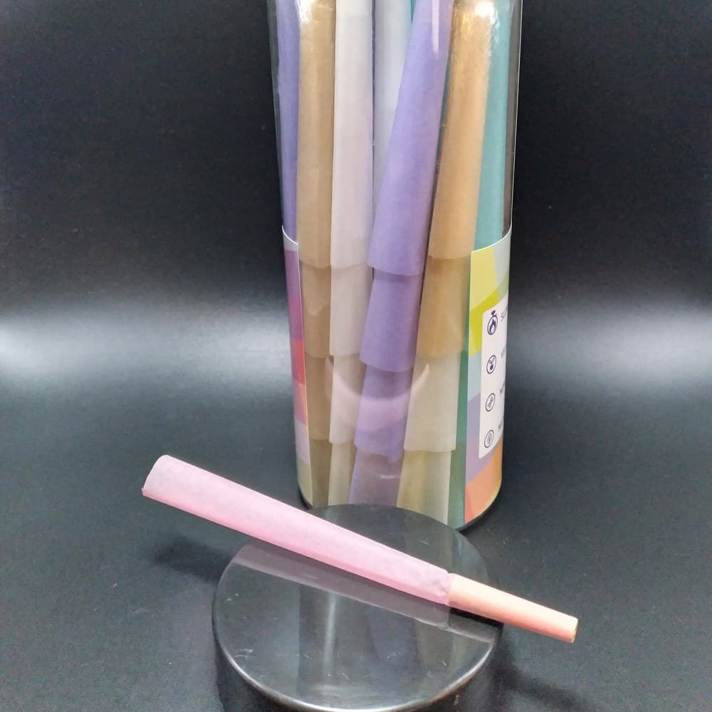 Color pre rolled cones 100 pack in clear tube