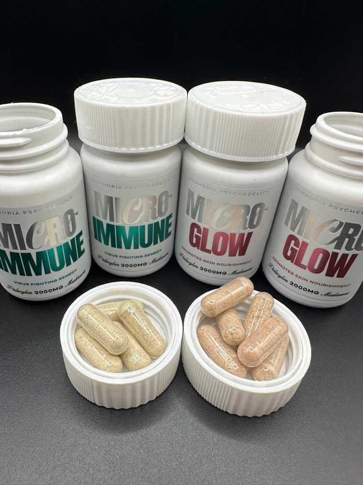 Euphoria Psychedelics 2000mg Mushroom Capsules (For Health With Benefits)