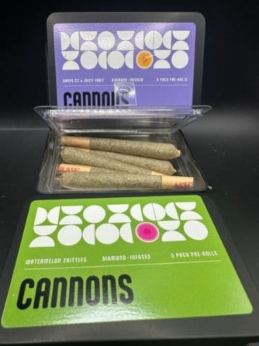 Cannons 5PK Diamond Infused Pre Rolls