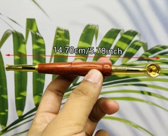 Wooden Carved Flip-Top Tobacco Pipe