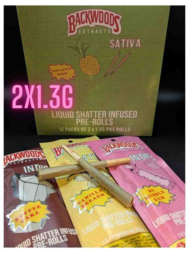Backwoods Liquid Shatter Infused Pre Rolls
