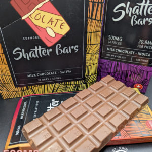 Euphoria Shatter Milk Chocolate Bars 500MG Sativa & Indica